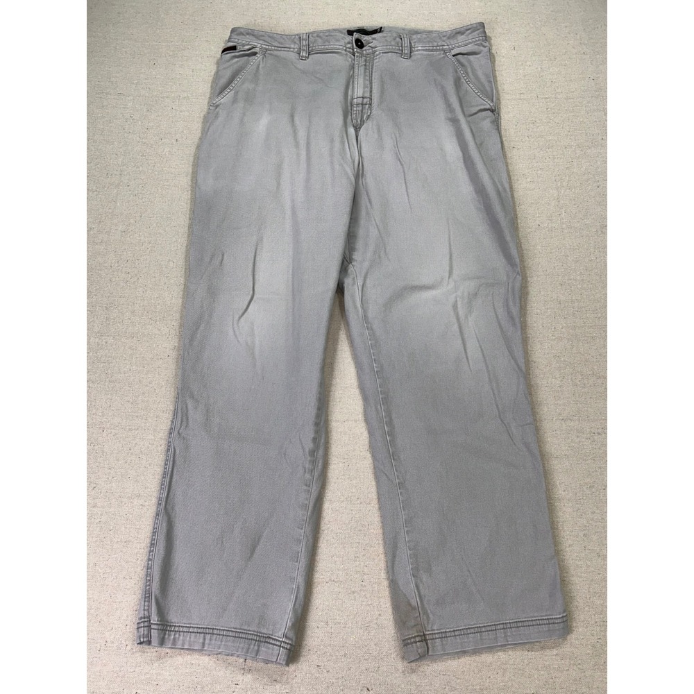 Gramicci Mens 38 Gray Organic Cotton Stretch Straight Leg Hiking Pants